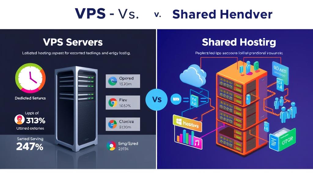 השוואת ביצועים בין שרתי VPS ושרתים שיתופיים