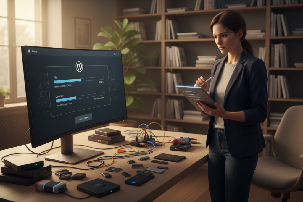 גיבוי דרך אחסון